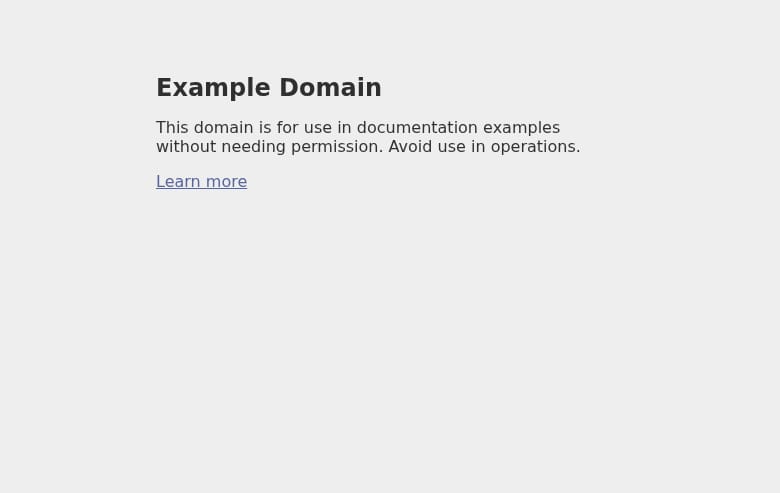 example.com 열기 테스트
