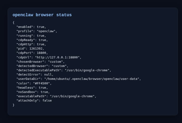 openclaw browser status